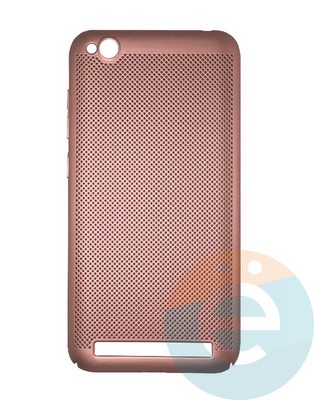 Накладка пластиковая перфорированная на Xiaomi Redmi 5A розовая - фото 16401