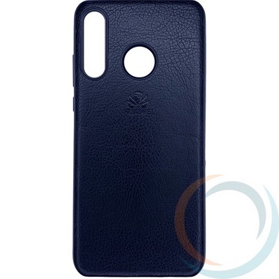 Накладка кожаная с логотипом для Huawei P30 lite/Honor 20s чёрная - фото 27965