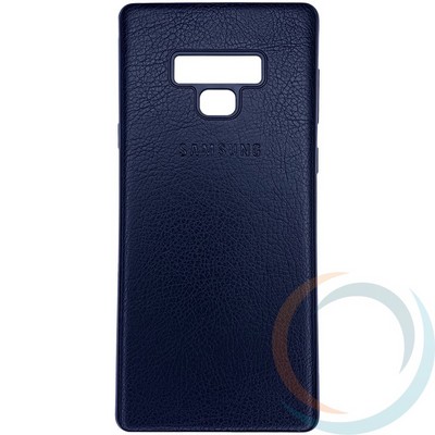 Накладка кожаная с логотипом для Samsung Galaxy Note 9 чёрная - фото 27985