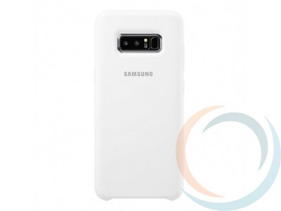 Накладка Silicone cover на Samsung Galaxy Note 8 белая - фото 28181