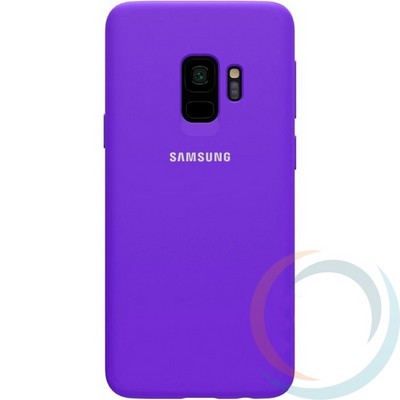 Накладка Silicone cover на Samsung Galaxy S9 Plus фиолетовая 36 - фото 28203