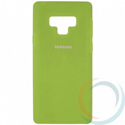 Накладка Silicone cover на Samsung Galaxy Note 9 салатовая - фото 28215