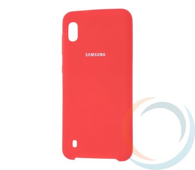 Накладка Silicone cover на Samsung Galaxy A10 красная 14 - фото 28217