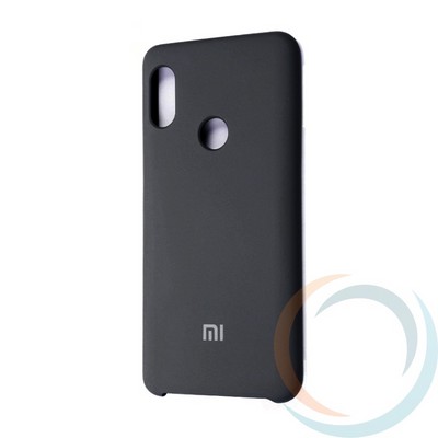 Накладка Silicone cover на Xiaomi Redmi 7 чёрная 18 - фото 28247