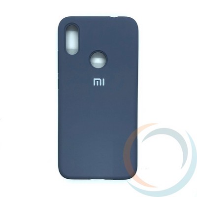 Накладка Silicone cover на Xiaomi Redmi 7 синяя 20 - фото 28262