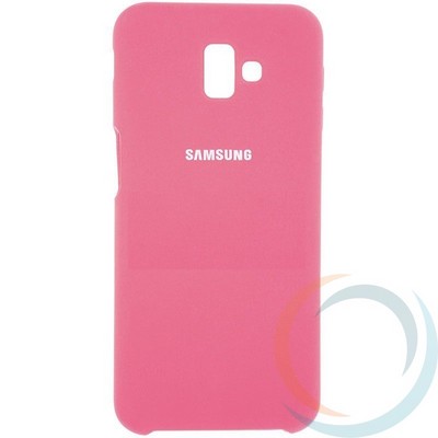 Накладка Silicone cover на Samsung Galaxy J6 Plus 2018 розовая 6 - фото 28312