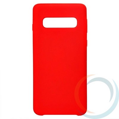 Накладка Silicone cover на Samsung Galaxy S10 красная 14 - фото 28322