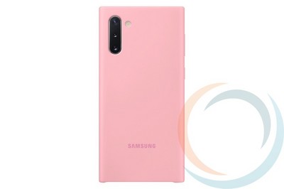 Накладка Silicone cover на Samsung Galaxy Note 10 розовая 6 - фото 28342