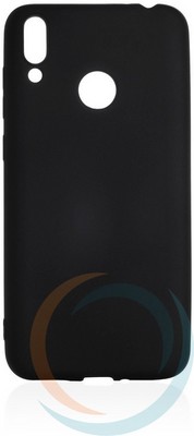 Накладка Silicone cover на Huawei Honor 8C чёрная 18 - фото 28456