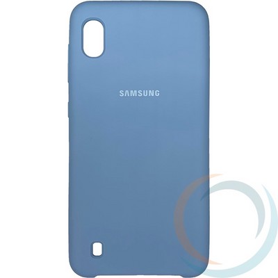 Накладка Silicone cover на Samsung Galaxy A10 светло-сиреневая 5 - фото 29064
