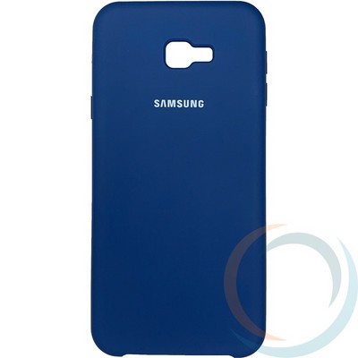 Накладка Silicone cover на Samsung Galaxy J4 Plus 2018 синяя 20 - фото 29081