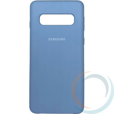 Накладка Silicone cover на Samsung Galaxy S10 светло сиреневая 5 - фото 29098