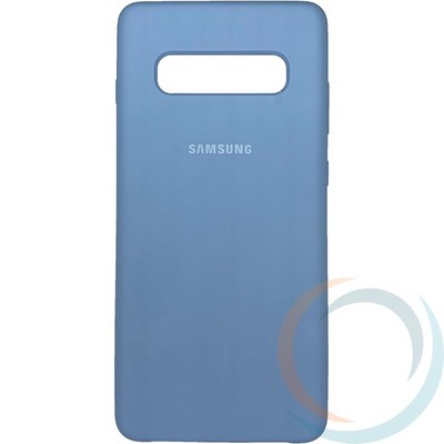 Накладка Silicone cover на Samsung Galaxy S10 Plus светло сиреневая 5 - фото 29105