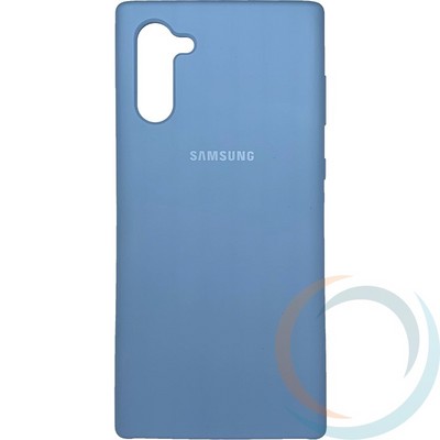 Накладка Silicone cover на Samsung Galaxy Note 10 светло сиреневая 5 - фото 29115
