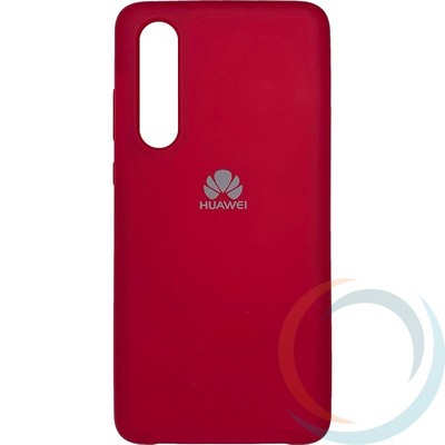 Накладка Silicone cover на Huawei P 30 бордовая 42 - фото 29177