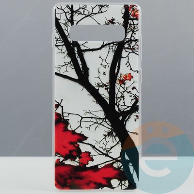 Накладка силиконовая с рисунком на Samsung Galaxy S10 Plus вид 10 - фото 29886