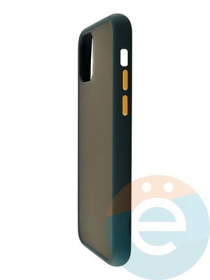 Накладка пластиковая с силиконовой окантовкой для iPhone 11 Pro зелёная - фото 35071