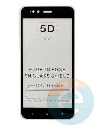 Защитное стекло 9D с полной проклейкой на Xiaomi Mi 5x/A1 черное - фото 35464