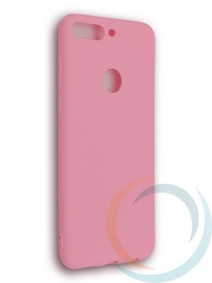 Накладка силиконовая Soft Touch ультратонкая для Huawei Y7 2018 розовая - фото 39215