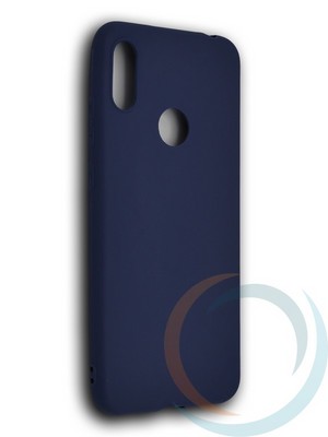 Накладка силиконовая Soft Touch ультратонкая для Huawei Honor 8A/Y6 2019 синяя - фото 39345
