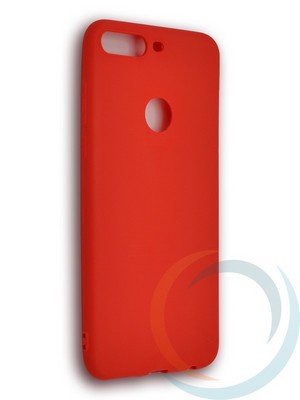 Накладка силиконовая Soft Touch ультратонкая для Huawei Y7 2018 красная - фото 39350