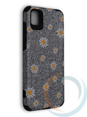 Накладка силиконовая с ромашками для Huawei Honor 9S/Y5P серебристая - фото 40178