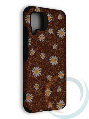 Накладка силиконовая с ромашками для Huawei Nova 6SE/P 40 Lite/Nova 7i коричневая - фото 40200