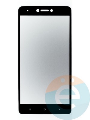 Защитное стекло 2D полноэкранное на Xiaomi Redmi Note 4X черное - фото 44984