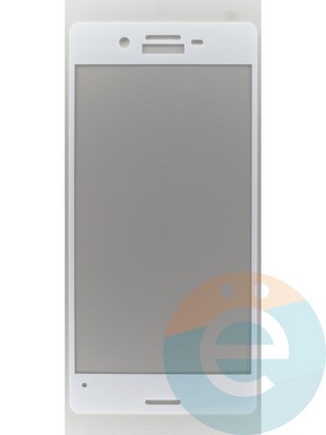 Защитное стекло 2D полноэкранное на Sony Xperia X белое - фото 45599
