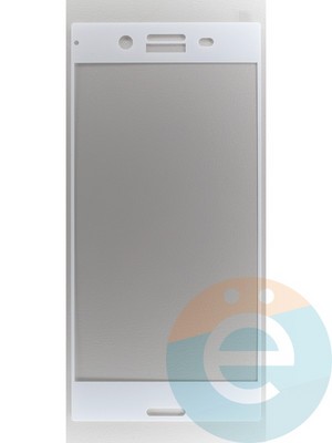 Защитное стекло 2D полноэкранное на Sony Xperia XZ Premium белое - фото 45601