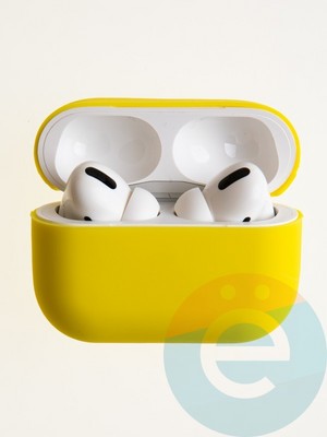 Чехол силиконовый для наушников Apple AirPods Pro ультра-тонкий Yellow - фото 58041