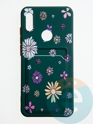 Накладка силиконовая Summer с кардхолдером для Huawei Y5 2018/Honor 7A бежевая - фото 59019