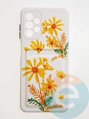 Накладка силиконовая Summer с кардхолдером для Samsung Galaxy A22S/A22 5G бежевая - фото 59186