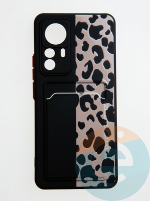 Накладка силиконовая Summer с кардхолдером для Xiaomi Mi 12T Pro черная - фото 59315