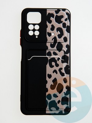 Накладка силиконовая Summer с кардхолдером для Xiaomi Redmi Note 11/11S черная - фото 59407