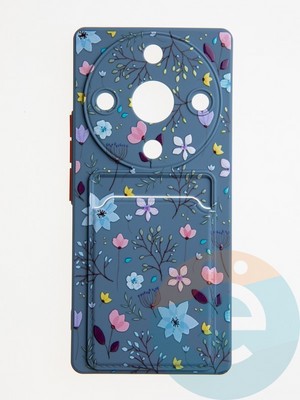 Накладка силиконовая Summer с кардхолдером для Huawei Honor X9A синяя - фото 62107