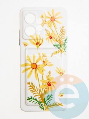 Накладка силиконовая Summer с кардхолдером для Xiaomi Redmi Note 12 4G бежевая - фото 62301