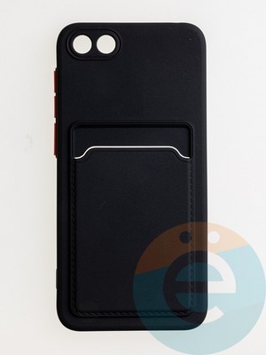 Накладка силиконовая Winter с кардхолдером для Huawei Y5 2018/Honor 7A черная - фото 62747