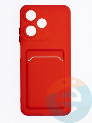 Накладка силиконовая Winter с кардхолдером для Infinix Hot 30 Play красная - фото 63232