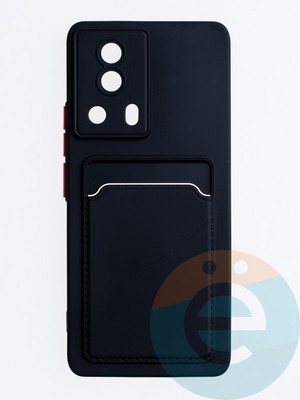 Накладка силиконовая Winter с кардхолдером для Xiaomi Mi 13 Lite черная - фото 63755