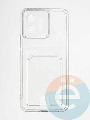 Накладка силиконовая с кардхолдером для Huawei Honor X5 прозрачная - фото 64855