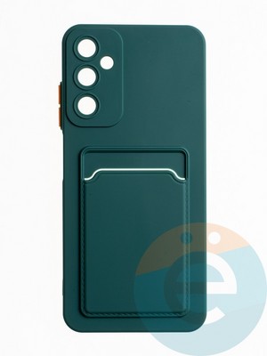 Накладка силиконовая Winter с кардхолдером для Samsung Galaxy A05S зеленая - фото 64894