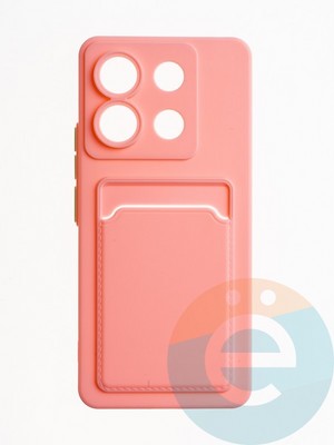 Накладка силиконовая Winter с кардхолдером для Xiaomi Redmi Note 13 Pro розовая - фото 64983