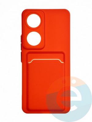 Накладка силиконовая Winter с кардхолдером для Huawei Honor 90 красная - фото 65074