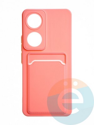 Накладка силиконовая Winter с кардхолдером для Huawei Honor 90 розовая - фото 65076