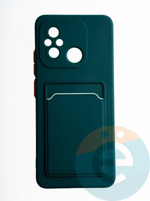 Накладка силиконовая Winter с кардхолдером для Xiaomi Redmi12C/Poco C55 зеленая - фото 65650