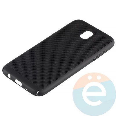 Накладка пластиковая перфорированная на Samsung Galaxy J5 SM-J520/530 (2017) черная - фото 14687