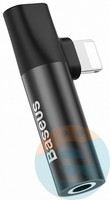 Переходник Baseus CALL43-S1 с Lightning на Lightning+3.5mm серый