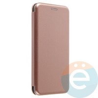 Чехол книжка боковой Fashion Case для Pocophone F1 розово-золотистый