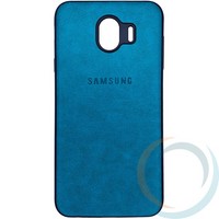 Накладка кожаная с логотипом для Samsung Galaxy J4 бирюзовая